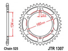 Звезда задняя JTR1307-45